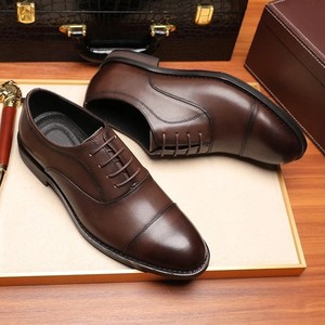 Scarpe Oxford da <span class=keywords><strong>Uomo</strong></span> Autunnali in Microfibra con Punta Affusolata e Lacci, Suola in Gomma Resistente all'Usura, per Ufficio e Lavoro - Product Image 4