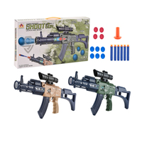 Pistolet à balles souples pneumatique avec lumières et son, jouet de tir à balles souples pour enfants, pistolet à balles d'air