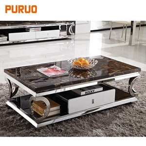 Furniture Living Room Luxury Marble Desk Top <strong>TV</strong> <strong>Stand</strong> Cabinet with Show <strong>case</strong> - Product Image 3