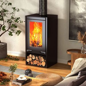 <span class=keywords><strong>Chimenea</strong></span> Vertical Moderna de Acero Craftsman Red Flame con Combustible de Leña, Calefacción Independiente - Product Image 2