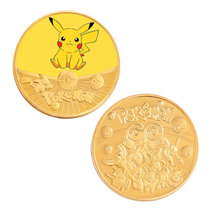 Vente en gros de pièces de monnaie commémoratives Pokémon de 40 mm, Pikachu, Psyduck, Squirtle, édition spéciale Journée des enfants - Product Image 2