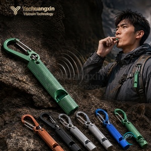 Boucle en alliage d'aluminium, sifflet sonore, sifflet de survie, sifflet de secours d'urgence, pendentif pour la randonnée et le camping en plein air - Product Image 4