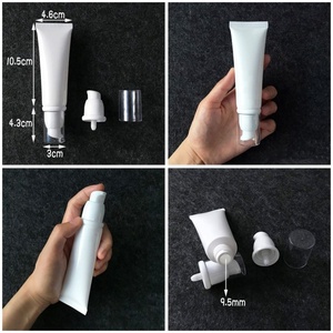 Vente en gros de tubes cosmétiques vides de luxe avec tête de pompe sans air, couleur blanche, 50 g - Product Image 6