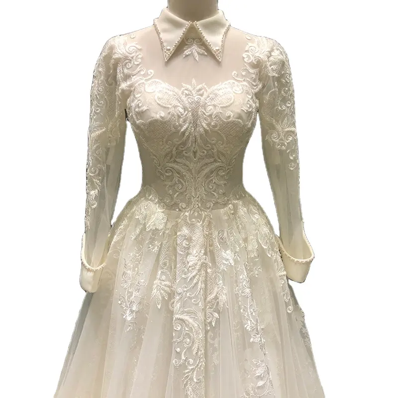 2022 Bride Long Sleeve Wedding Dress Summer Bridesmaid Girl Wedding Formal Dresses For Women