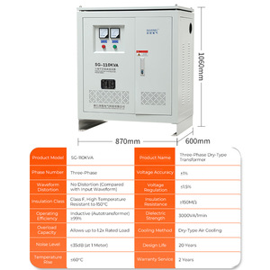Transformador Trifásico de Tipo Seco de Alta Estabilidad, 110kVA, Transformador de Aislamiento Automático para Uso Industrial - Product Image 1