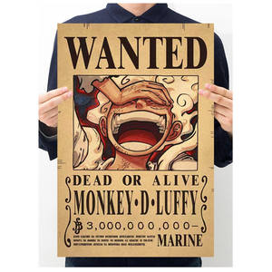 (M101 ~ M166) 66 phong cách Luffy hình nền 3 tỷ Tiền Thưởng muốn Áp phích Bốn Hoàng đế dày giấy kraft thủ công trang trí phòng - Product Image 1