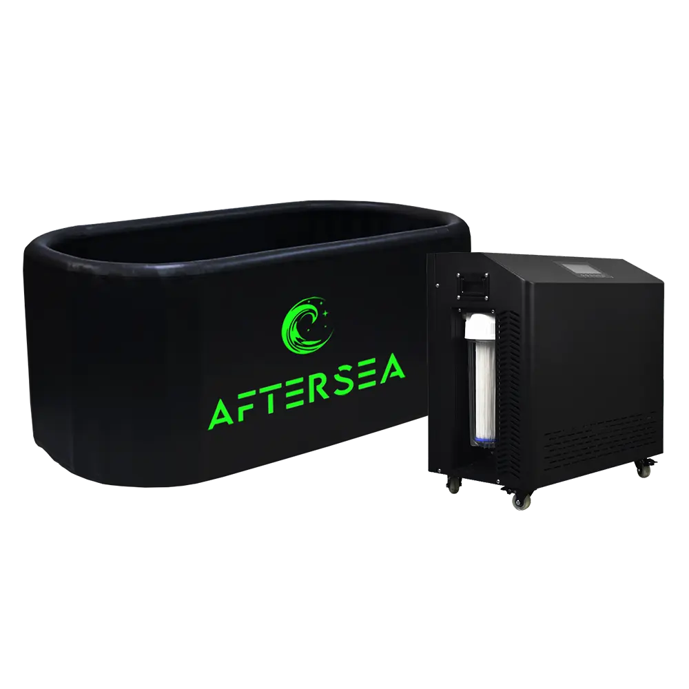 Aftersea drop stitch customized sport recovery barrel with filter chiller insulated ice bath tub therapy cold plunge ice bath
