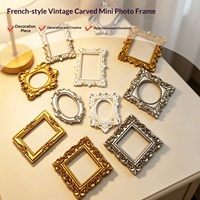Présentoir à boucles d'oreilles et manucure en résine dorée, style français vintage, mini-relief, peint par pulvérisation, en forme d'extraterrestre