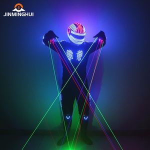 Usine LED Robot Échasses Costume avec Laser Gants Halloween Cosplay pour Danse Graduation Club Parties Fête Nouveautés - Product Image 4