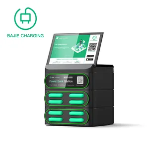 Máquina nfc com 8 slots para compartilhar banco de potência com tela, estação de aluguel de banco de potência compartilhada