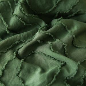 Juego de Funda Nórdica de Microfibra Verde Tejida, Sólida, Lavable, para el Hogar, 3 Piezas - Product Image 3