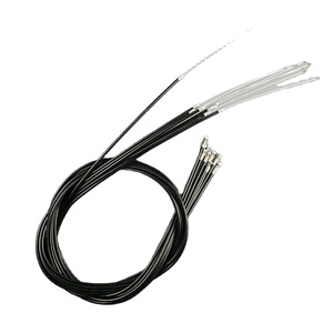Câble de <span class=keywords><strong>frein</strong></span> universel en acier tressé noir de 1700 mm pour VTT, vélo de route et vélo de ville – Kit de câbles de <span class=keywords><strong>frein</strong></span> pour vélo - Product Image 1