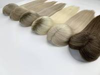 Prix de gros : Topper en dentelle HD pour femme, livraison rapide, durable, cheveux humains de 16 pouces, haute qualité, densité 130%, diverses couleurs