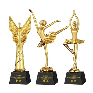 Trofeo <span class=keywords><strong>de</strong></span> Resina Bicolor Chapado en Oro DEMO, Trofeo <span class=keywords><strong>de</strong></span> Resina en Forma <span class=keywords><strong>de</strong></span> <span class=keywords><strong>Ballet</strong></span> Negro Dorado/Dorado Rosado, Trofeo para Ganadores <span class=keywords><strong>de</strong></span> Competiciones <span class=keywords><strong>de</strong></span> <span class=keywords><strong>Ballet</strong></span> - Product Image 4