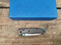 Couteau pliant Mini BM 535 avec manche en fibre de carbone, lame personnalisée à pointe tombante pour le camping et les couteaux de poche tactiques, livraison US
