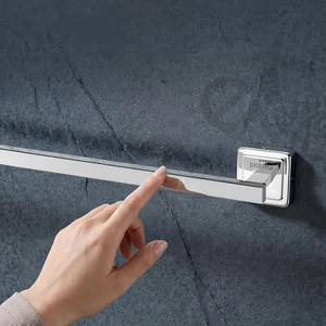 Toallero de Acero Inoxidable para Montar en la Pared, Acabado Espejo, Minimalista, Fijo, Higiénico, No Magnético, Resistente a Impactos - Product Image 2
