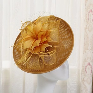 Nouveau femmes plume Widebrim Sinamay <span class=keywords><strong>cheveux</strong></span> accessoires <span class=keywords><strong>Vintage</strong></span> Derby Kentucky <span class=keywords><strong>mariage</strong></span> église fête Fascinator <span class=keywords><strong>bandeau</strong></span> - Product Image 5
