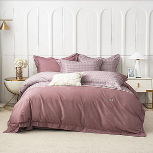 Juego de Ropa de Cama de Algodón Puro Duoximeimiankang, 203x229cm, Color Sólido, Teñido Reactivo, para Uso Doméstico - Product Image 1