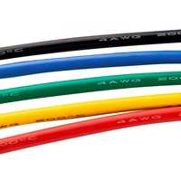 Câble électrique haute température multicolore en caoutchouc silicone extra souple, fil de cuivre étamé multibrins, monoconducteur 600V