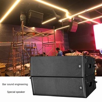 Equipo de Sonido para Actuaciones en Bares y Salones de Baile, Altavoz de Línea Principal de Plástico Dual de 8 Pulgadas, Garantía de 3 Años