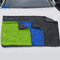 Serviette de séchage en microfibre 1600 GSM à boucles doubles torsadées, absorption extrême, norme coréenne, spéciale SUV, pour detailing professionnel