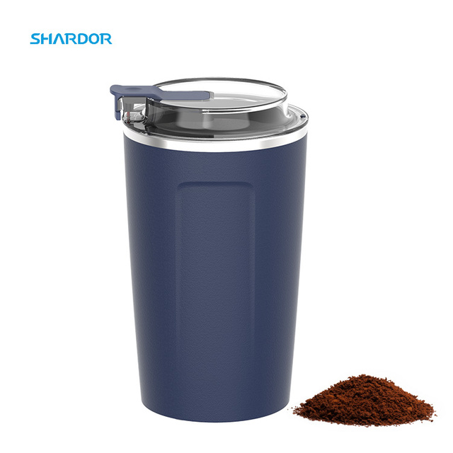 One Touch Operation Efficiently Spice Coffee Grinder Home Portable Compact Size Stainless Steel Blade Electric Coffee Grinder