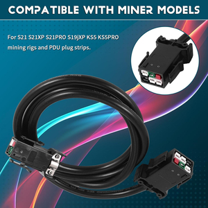 3x3.31mm SJT 1m P33 đến P13 dây nguồn nặng, 12 AWG, 20A cho thợ mỏ, trung tâm dữ liệu và các thiết bị điện tải cao - Product Image 4