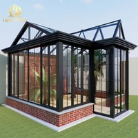 Moderna Terraza Acristalada de Aluminio para las Cuatro Estaciones con Doble Vidrio Templado, Directo de Fábrica OEM