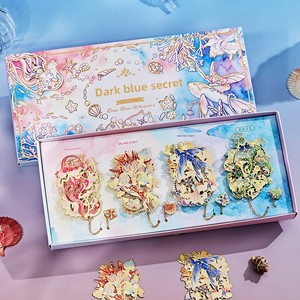 Marque-page en métal « Souffles des profondeurs marines », style anime, créatif et élégant, cadeau d'anniversaire pour filles, étudiants, remise de diplôme - Product Image 1