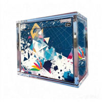 Vitrine en acrylique transparente avec couvercle magnétique, protection pour boîtes scellées d'anime et de TCG, anti-poussière, pour collection et rangement de modèles