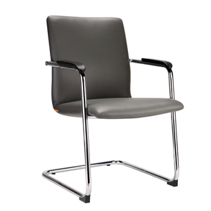 เก้าอี้ประชุมหนังสไตล์โมเดิร์นพร้อมโครงชุบโครเมียม เก้าอี้สำนักงานสำหรับผู้มาเยี่ยม เก้าอี้นั่งรับรองในพื้นที่ต้อนรับ - Product Image 4