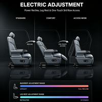 Kit Konversi Kursi Aero Kulit PU 6-Kursi Mewah Audi Q7 Knight Kit Upgrade Interior Pijat Ventilasi Pemanas Layar Sentuh