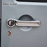 Couvertures de poignée de porte automatique chromées en plastique ABS pour Dodge Nitro 2007-2012 Jeep Wrangler 2007-2013 Jeep Liberty 2008-2012