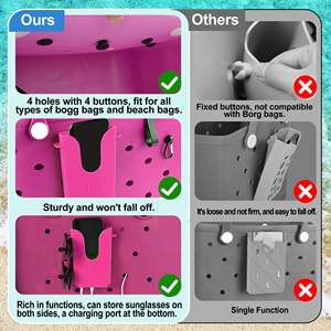 Soporte de teléfono de silicona para bolsas Bogg Funda de teléfono compatible Bolsa de mano de playa Accesorio Soporte de teléfono para bolsas de playa similares Bogg - Product Image 3