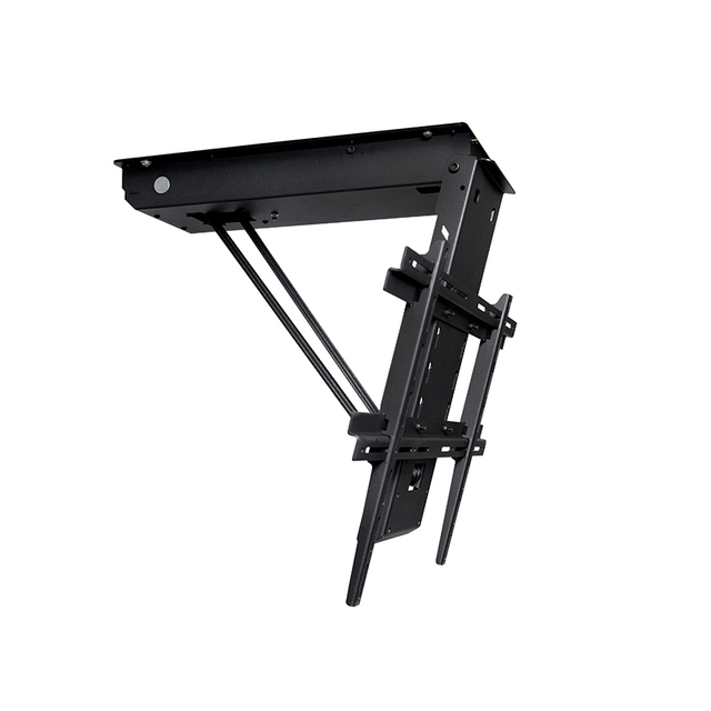 Overhead Projector Ceiling Mount Remote Control Electric TV Mount Motorized Flip Down SPCC Material Black 20KG
