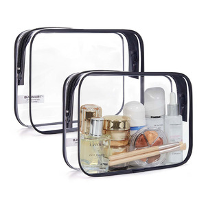 Bolsa de Cosméticos de PVC de Alta Transparencia, Organizador de Maquillaje Portátil de Viaje, Bolsa de Aseo Multifuncional Impermeable - Product Image 1