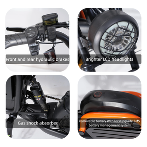 Bicicleta Eléctrica Ecoridev7 de Alta Calidad, 250w, 48v15ah, Bicicleta de Montaña de Largo Alcance con Llantas Anchas - Product Image 3
