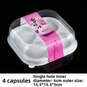 Boîte d'emballage blister Snow Queen (PET transparent) contenant 1234 pièces ; pour boulettes de riz vertes, gâteaux de lune au jaune d'œuf salé, choux puffs - Product Image 4