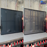 Film intelligent PDLC teinté gris-noir pour vitres, film décoratif moderne à confidentialité variable pour portes de cave à vin et de placard