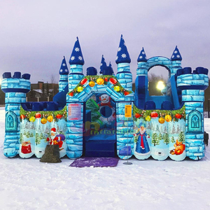 Aire de jeux de noel gonflable commercial bounce <b>house</b> christmas <b>inflatable</b> outdoor giant amusement park - Product Image 2