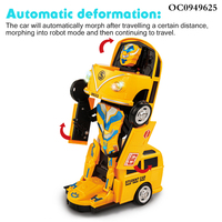 Bus robot transformable pour enfants, jouet électrique avec lumières et musique