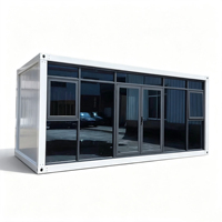 Casa Contenedor Moderna Plegable de 20 Pies, Módulo de Construcción Económica, Edificio Modular Prefabricado de Bajo Costo para Dormitorio, Ensamblaje Rápido en 15 Minutos
