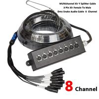 Câble répartiteur multicanal Xlr Y 3 broches Xlr femelle vers mâle De Power Dmx Snake Audio Cable 4 8 12 16 24 32 48 canaux
