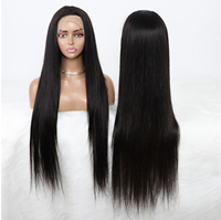 Perruque complète en cheveux humains de 40 pouces, bouclée afro crépue, pré-épilée, avec dentelle transparente HD 13x6