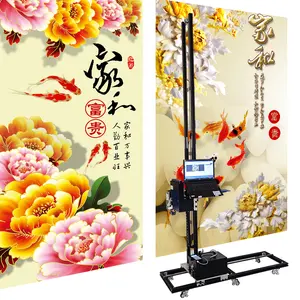 3d 5D UV dinding vertikal/kaca/logam/kayu/kertas/keramik Mural seni langsung Inkjet Printer penyemprotan mesin cetak harga