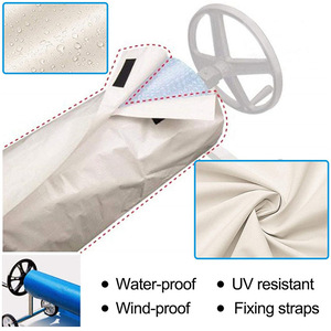 <b>Pool</b> Cover Roll On Waterproof Oxford Cloth Solar Heating <b>For</b> Inground Above Ground <b>Pools</b> <b>Garden</b> Patio Use - Product Image 2