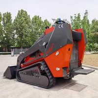 Mini Skid Steer Loader Kompak Multifungsi Mesin Skid Steer Kecil Dengan Berbagai Lampiran untuk Konstruksi Lansekap