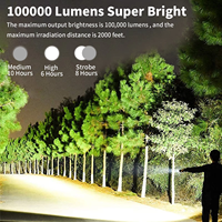 Lampe torche LED tactique puissante rechargeable, 4000 lumens, XHP70 & XHP50, corps en alliage d'aluminium, batterie 18650 26650