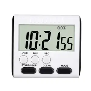 Temporizador digital lcd grande para cocina, cuenta atrás