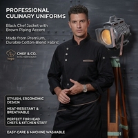 Professionele koksjas voor mannen, uniform voor hotel, restaurant, keukenpersoneel en horeca.